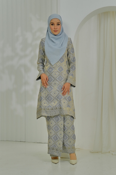 CLASSIC & CLASSY "SONGKET 2.0" SERIES - DUSTY BLUE